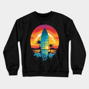 Summer Surfing In Hawaii Crewneck Sweatshirt